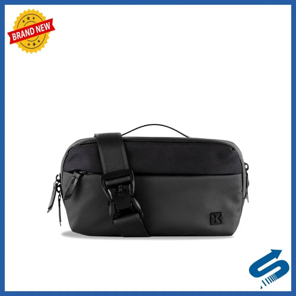 Odor Proof Crossbody Sling Bag with Carbon Lining, Tamper-Proof Zippers